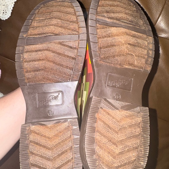 Chevron Pattern Rain Boots - Multicolor - Picture 7 of 7